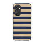 Coque de protection en bois véritable fabriquée en France pour  alliant plusieurs essences de bois pour représenter une marinière