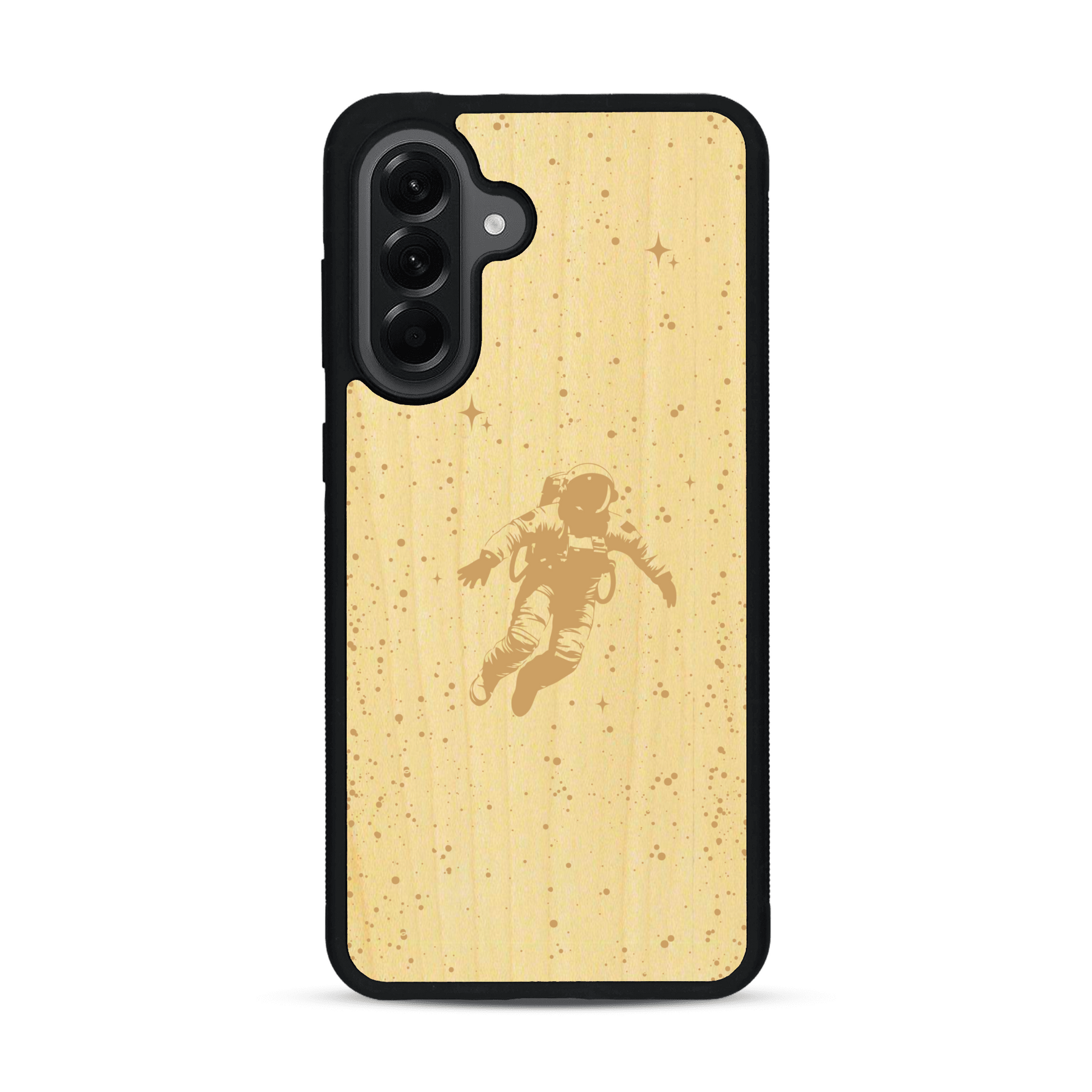 Coque de protection en bois véritable fabriquée en France pour  sur le thème des astronautes