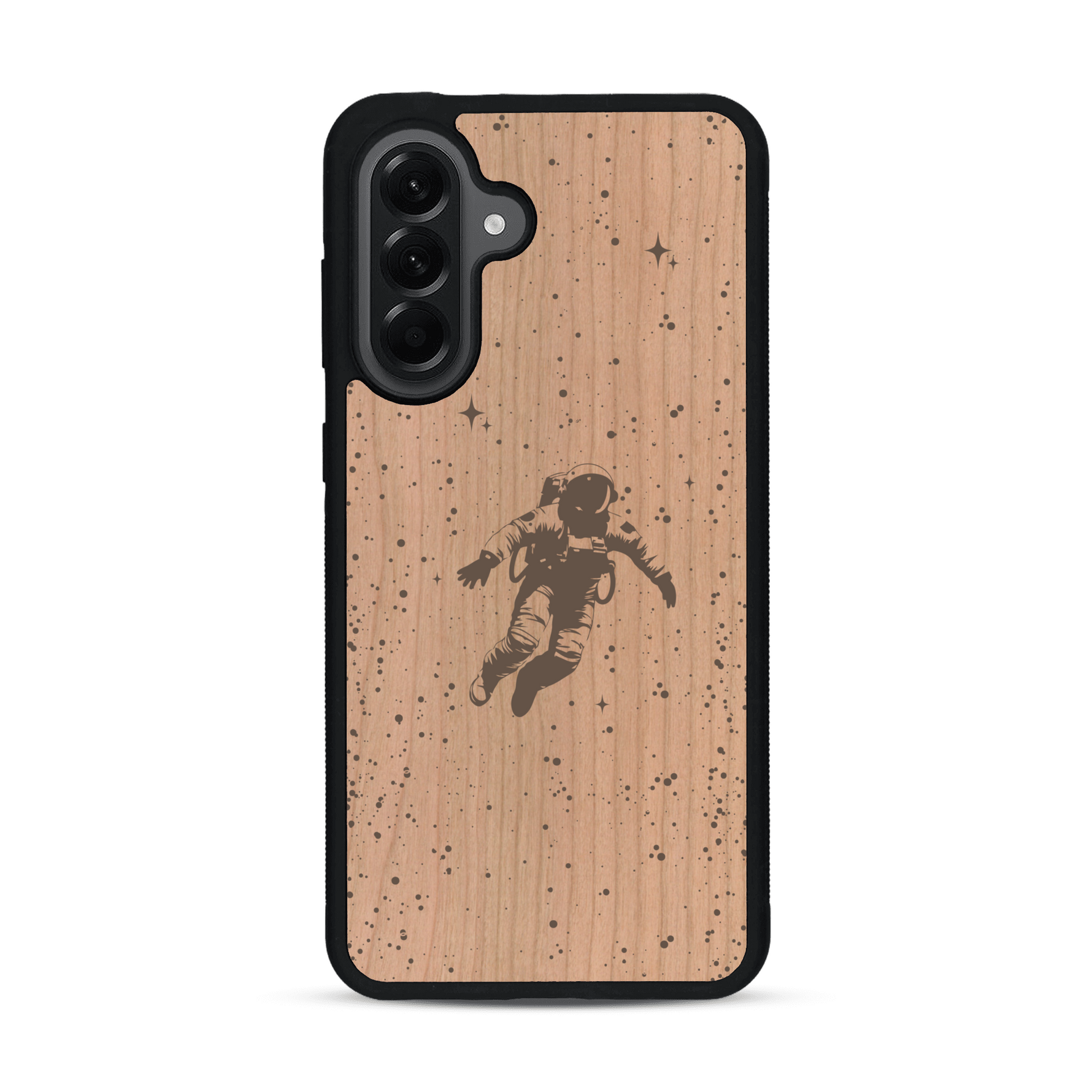 Coque de protection en bois véritable fabriquée en France pour  sur le thème des astronautes