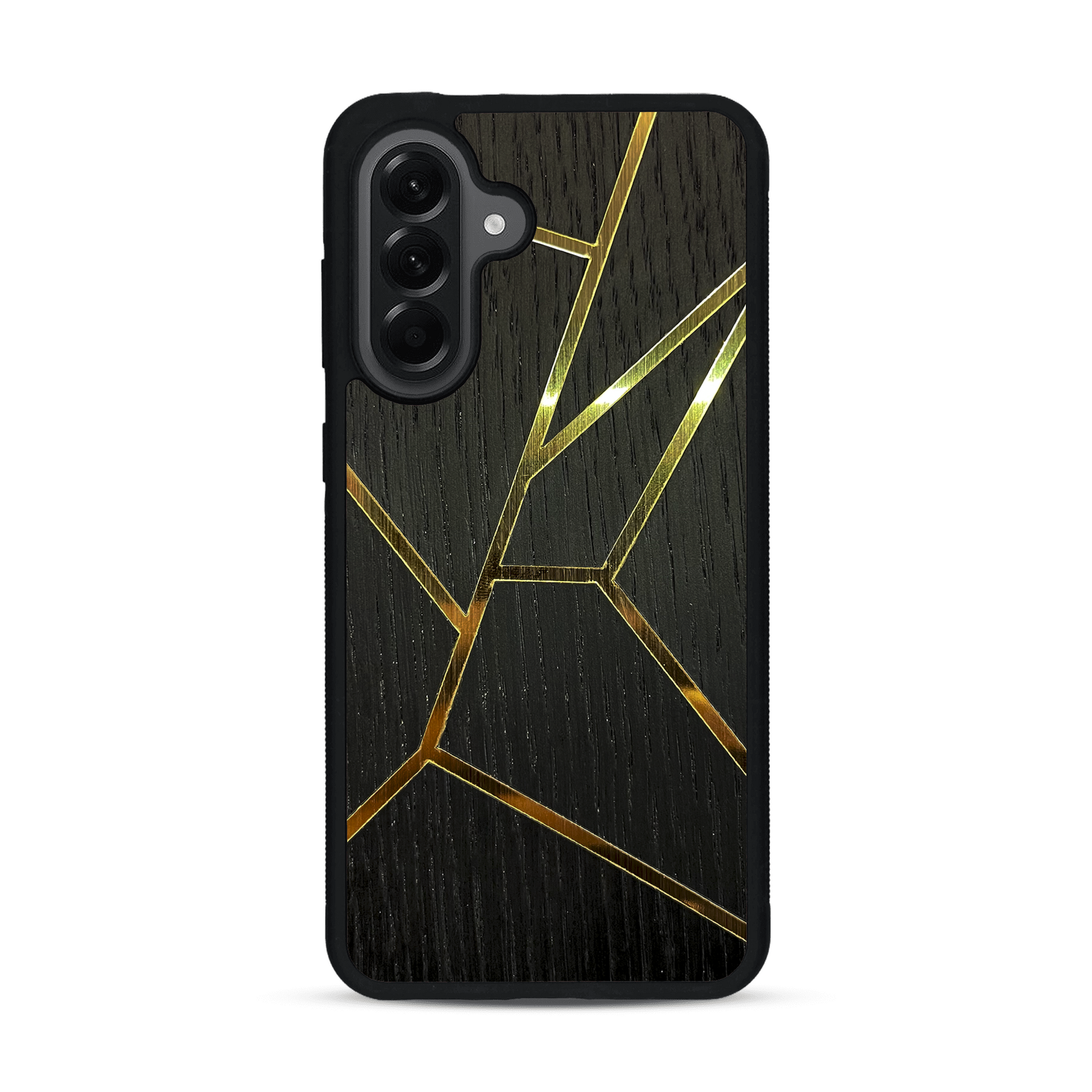 Coque de protection en bois véritable fabriquée en France pour  alliant plusieurs essences de bois pour représenter des fragments design