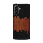 Coque de protection en bois véritable fabriquée en France pour  alliant plusieurs essences de bois pour représenter du magma en fusion