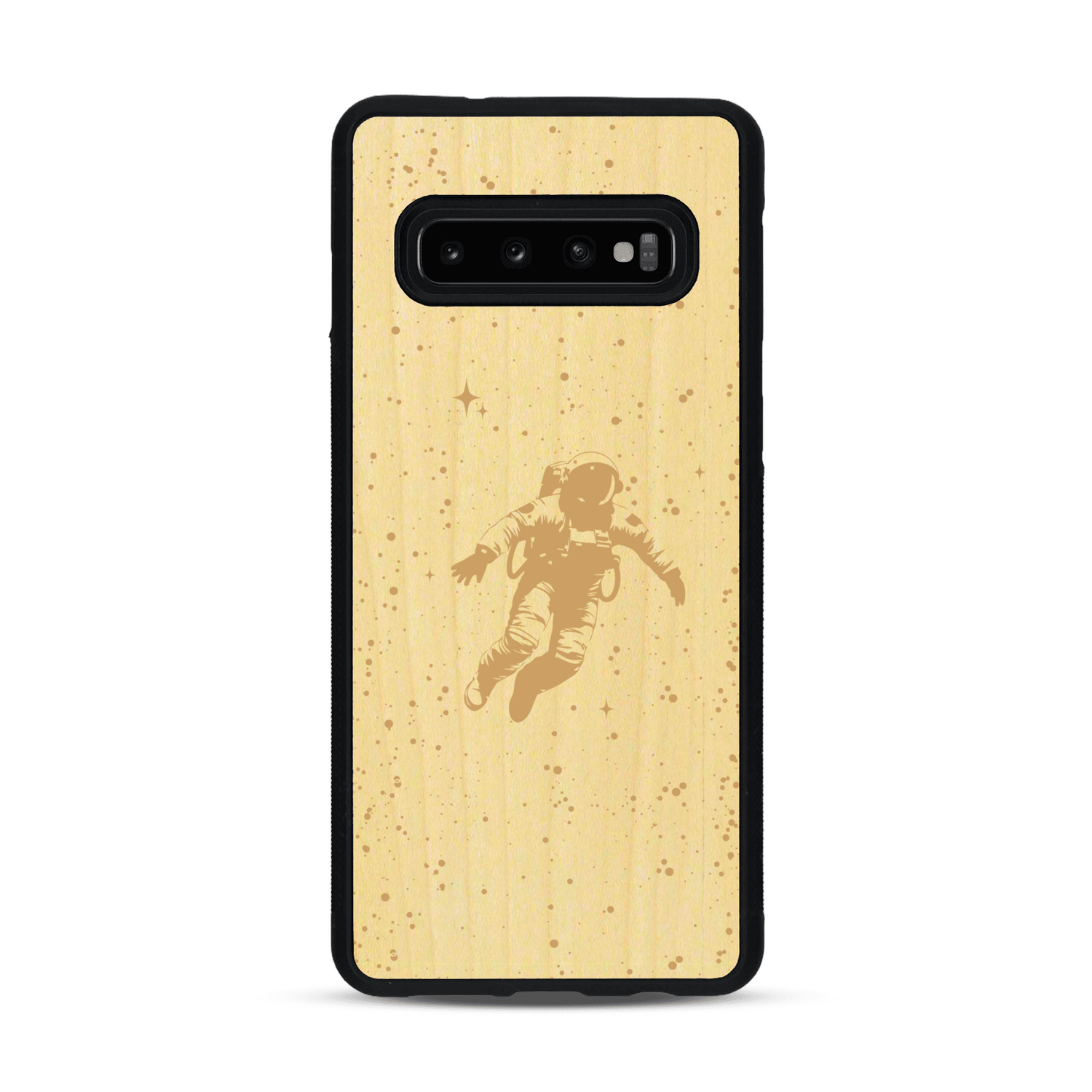 Coque de protection en bois véritable fabriquée en France pour  sur le thème des astronautes