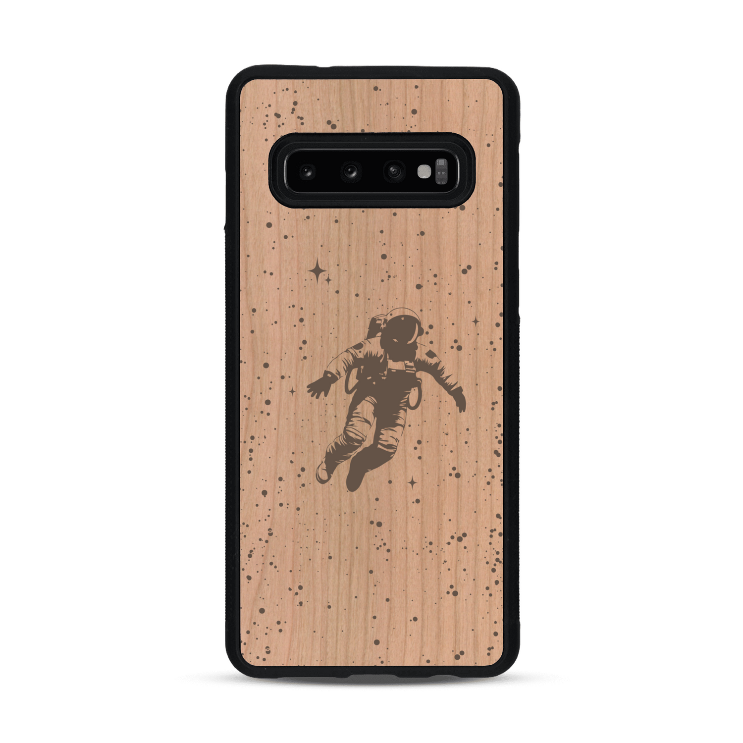 Coque de protection en bois véritable fabriquée en France pour  sur le thème des astronautes