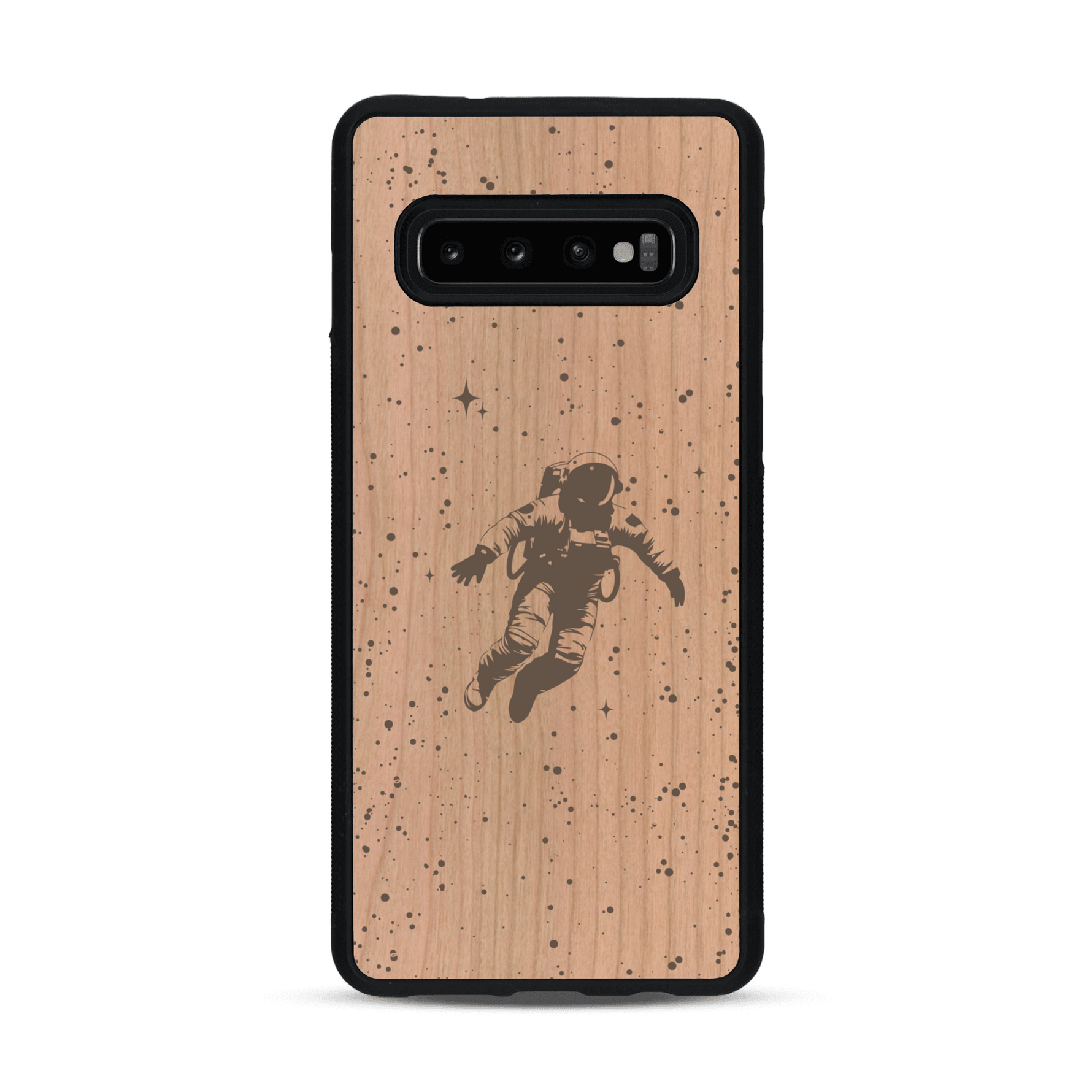 Coque de protection en bois véritable fabriquée en France pour  sur le thème des astronautes