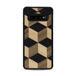 Coque de protection en bois véritable fabriquée en France pour  alliant plusieurs essences de bois pour représenter un classique intemporel de la marqueterie