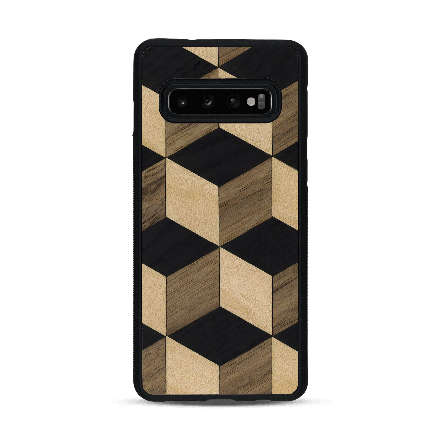 Coque de protection en bois véritable fabriquée en France pour  alliant plusieurs essences de bois pour représenter un classique intemporel de la marqueterie