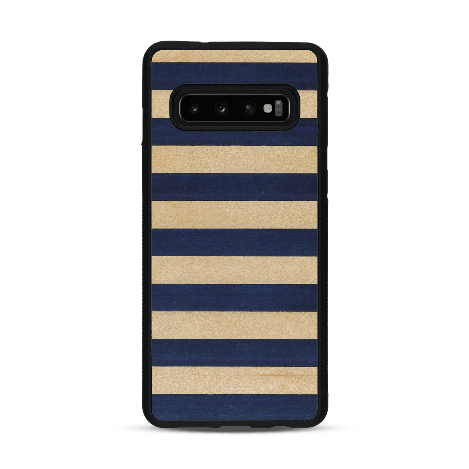 Coque de protection en bois véritable fabriquée en France pour  alliant plusieurs essences de bois pour représenter une marinière