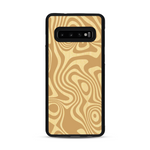 Coque de protection en bois véritable fabriquée en France pour  avec un motif abstrait représentant les mouvements de l'eau