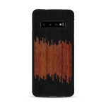 Coque de protection en bois véritable fabriquée en France pour  alliant plusieurs essences de bois pour représenter du magma en fusion