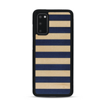 Coque de protection en bois véritable fabriquée en France pour  alliant plusieurs essences de bois pour représenter une marinière
