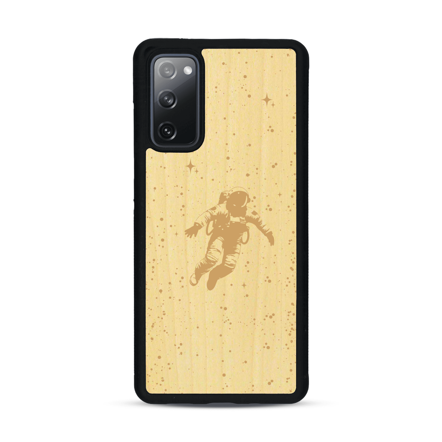 Coque de protection en bois véritable fabriquée en France pour  sur le thème des astronautes