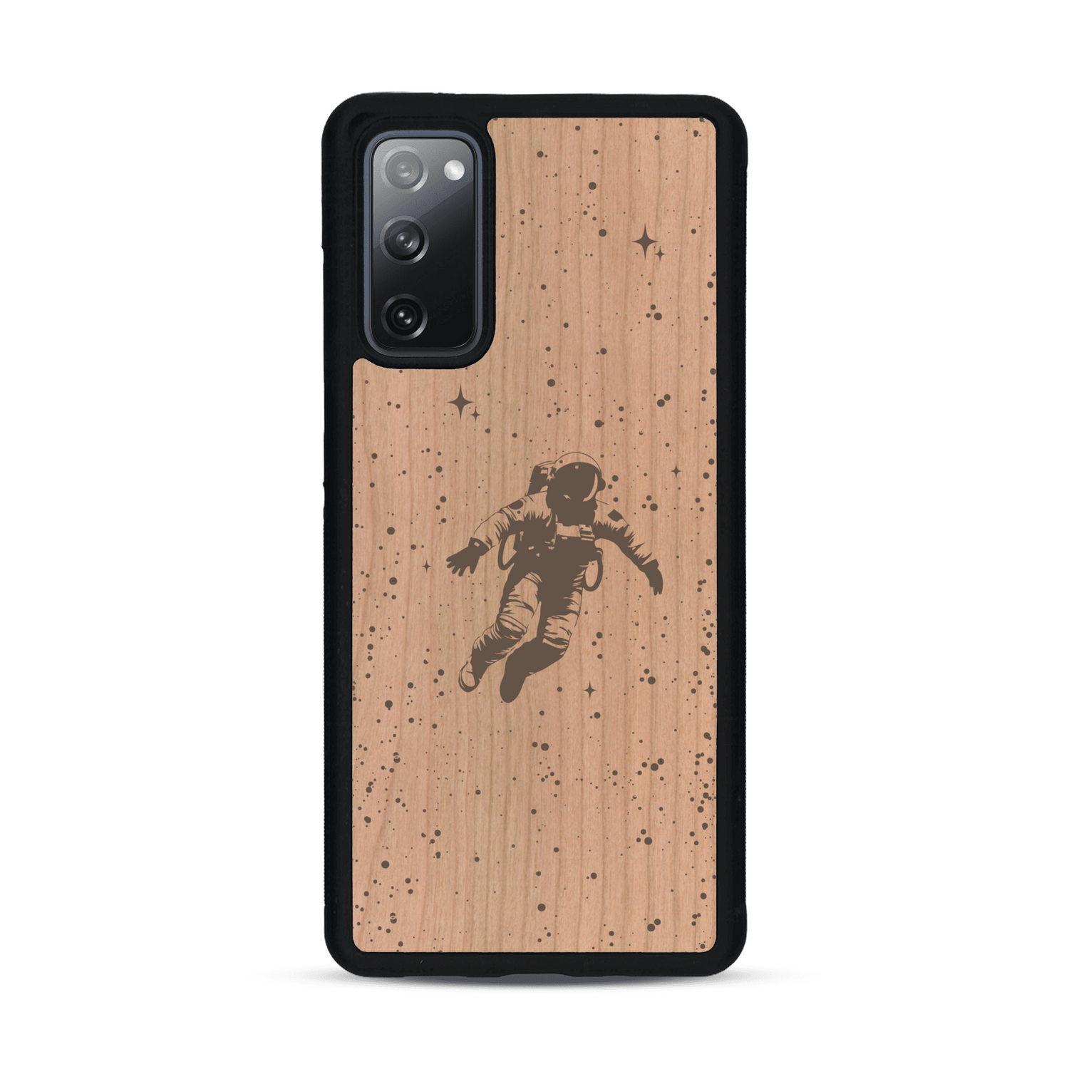 Coque de protection en bois véritable fabriquée en France pour  sur le thème des astronautes