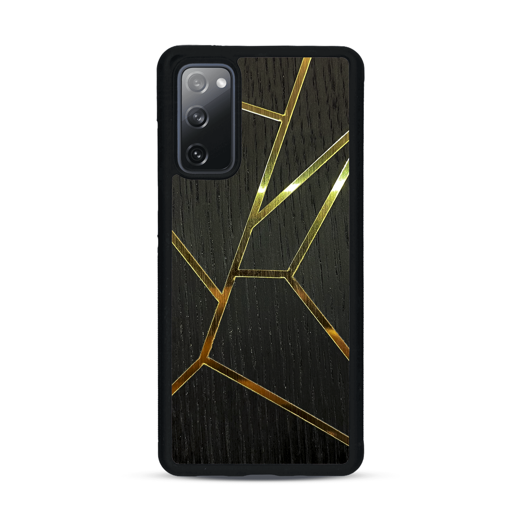 Coque de protection en bois véritable fabriquée en France pour  alliant plusieurs essences de bois pour représenter des fragments design