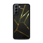 Coque de protection en bois véritable fabriquée en France pour  alliant plusieurs essences de bois pour représenter des fragments design