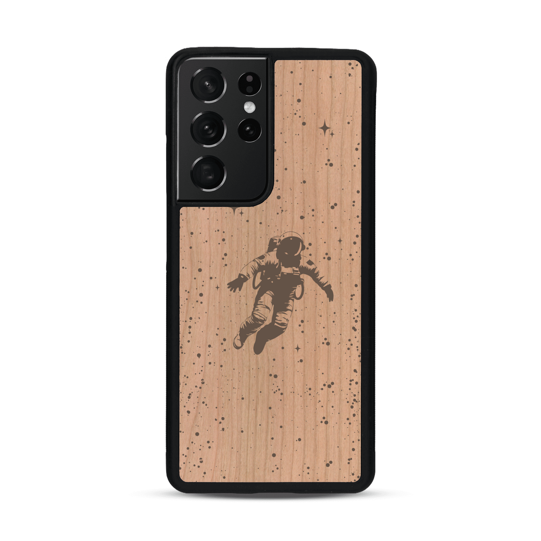 Coque de protection en bois véritable fabriquée en France pour  sur le thème des astronautes