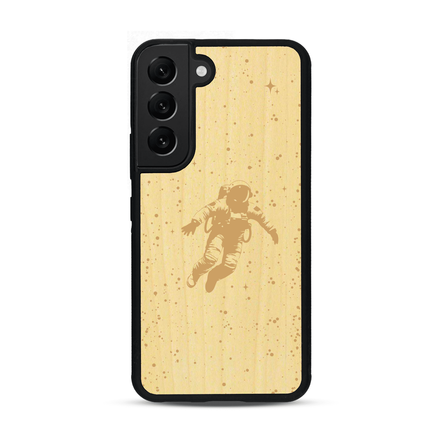 Coque de protection en bois véritable fabriquée en France pour  sur le thème des astronautes
