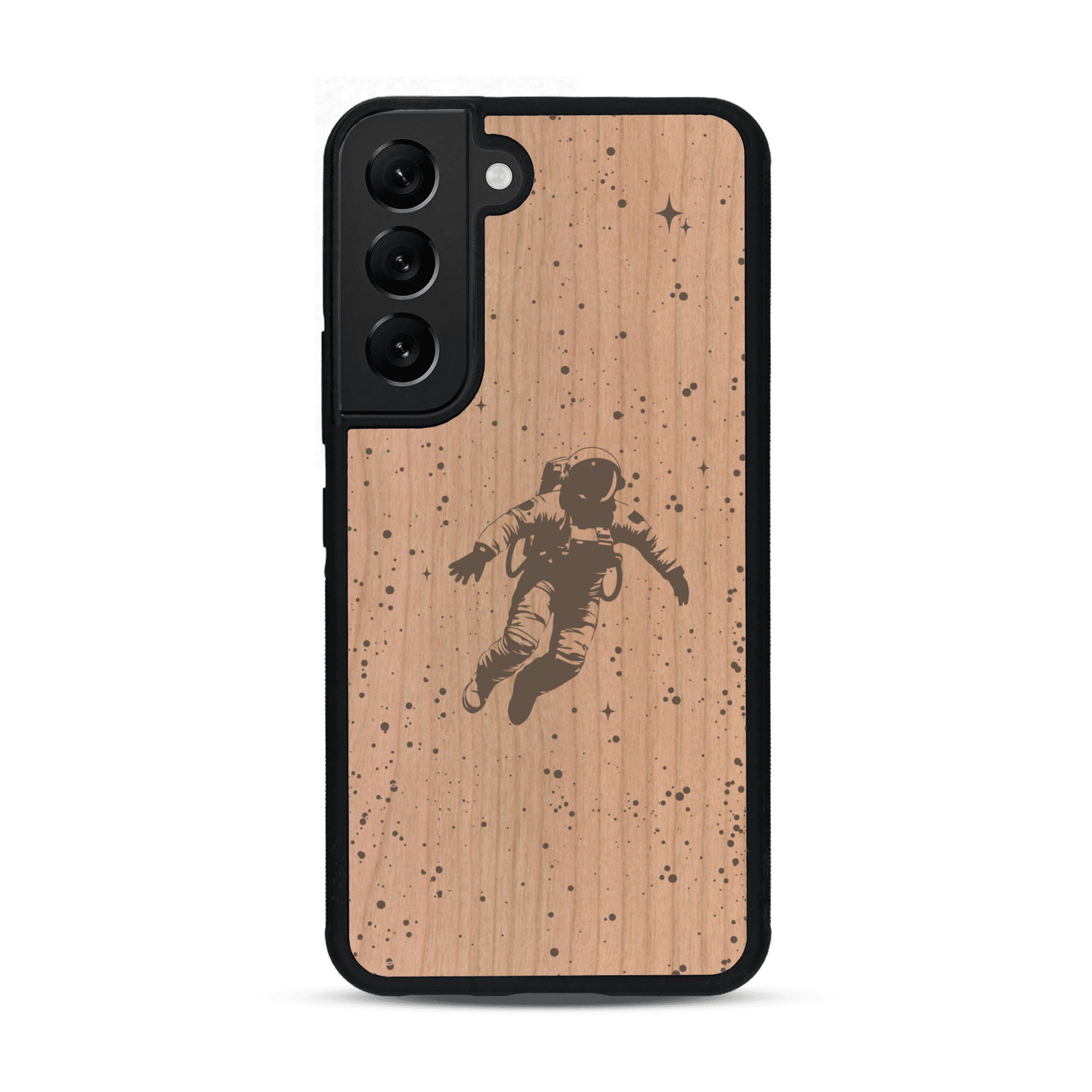 Coque de protection en bois véritable fabriquée en France pour  sur le thème des astronautes