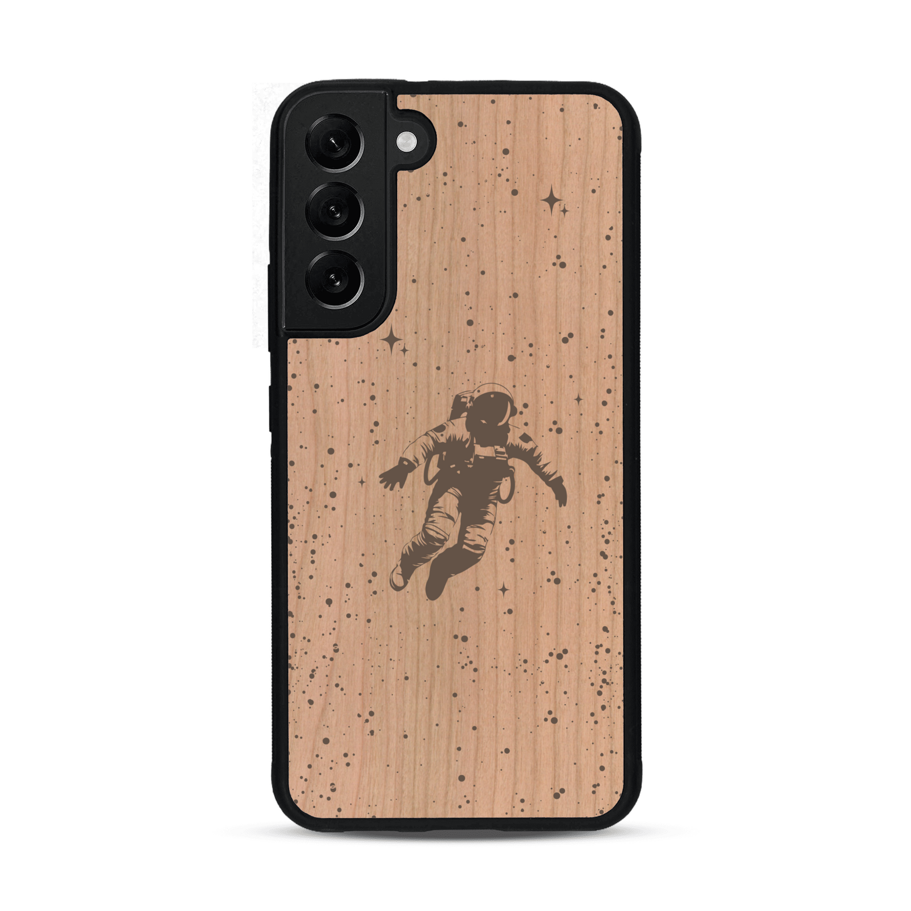 Coque de protection en bois véritable fabriquée en France pour  sur le thème des astronautes