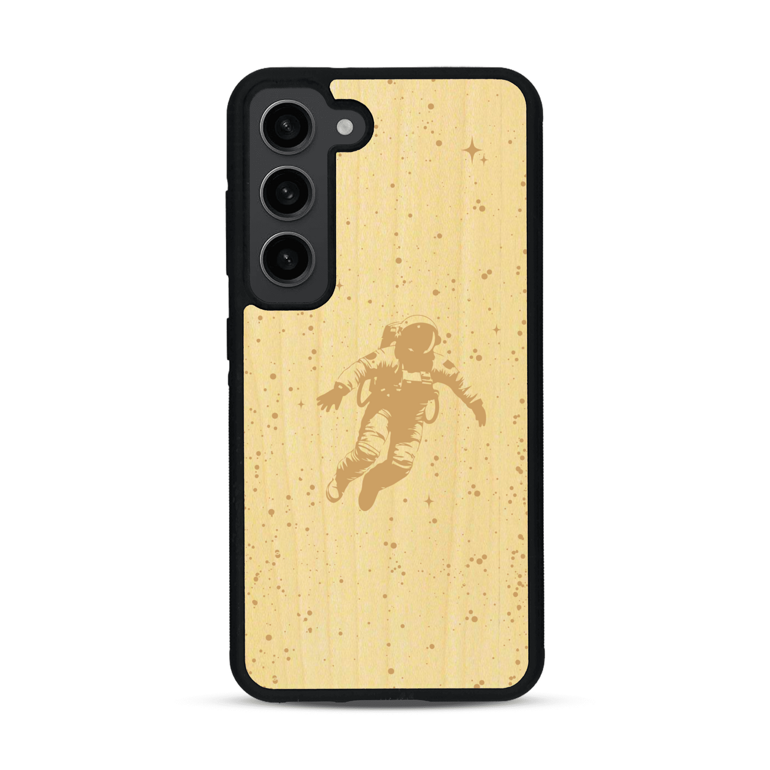 Coque de protection en bois véritable fabriquée en France pour  sur le thème des astronautes