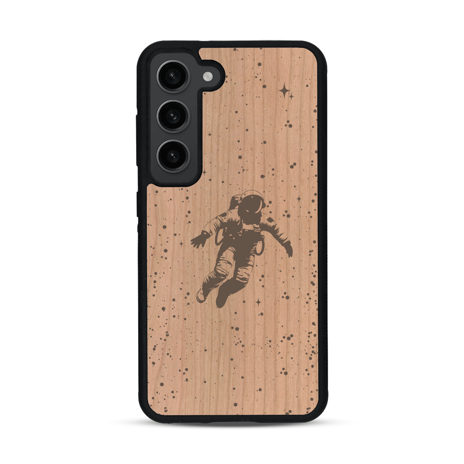 Coque de protection en bois véritable fabriquée en France pour  sur le thème des astronautes