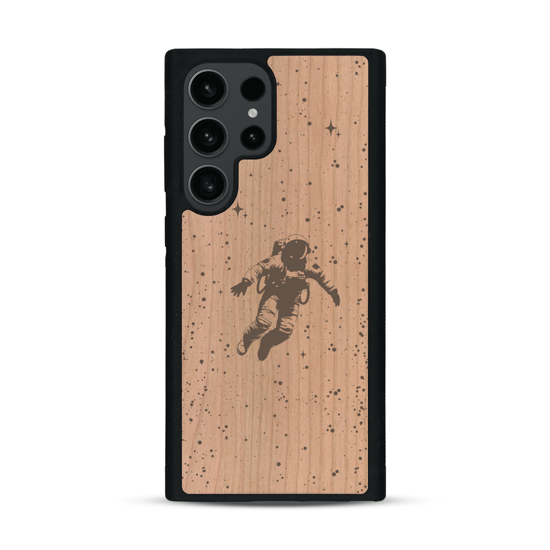 Coque de protection en bois véritable fabriquée en France pour  sur le thème des astronautes