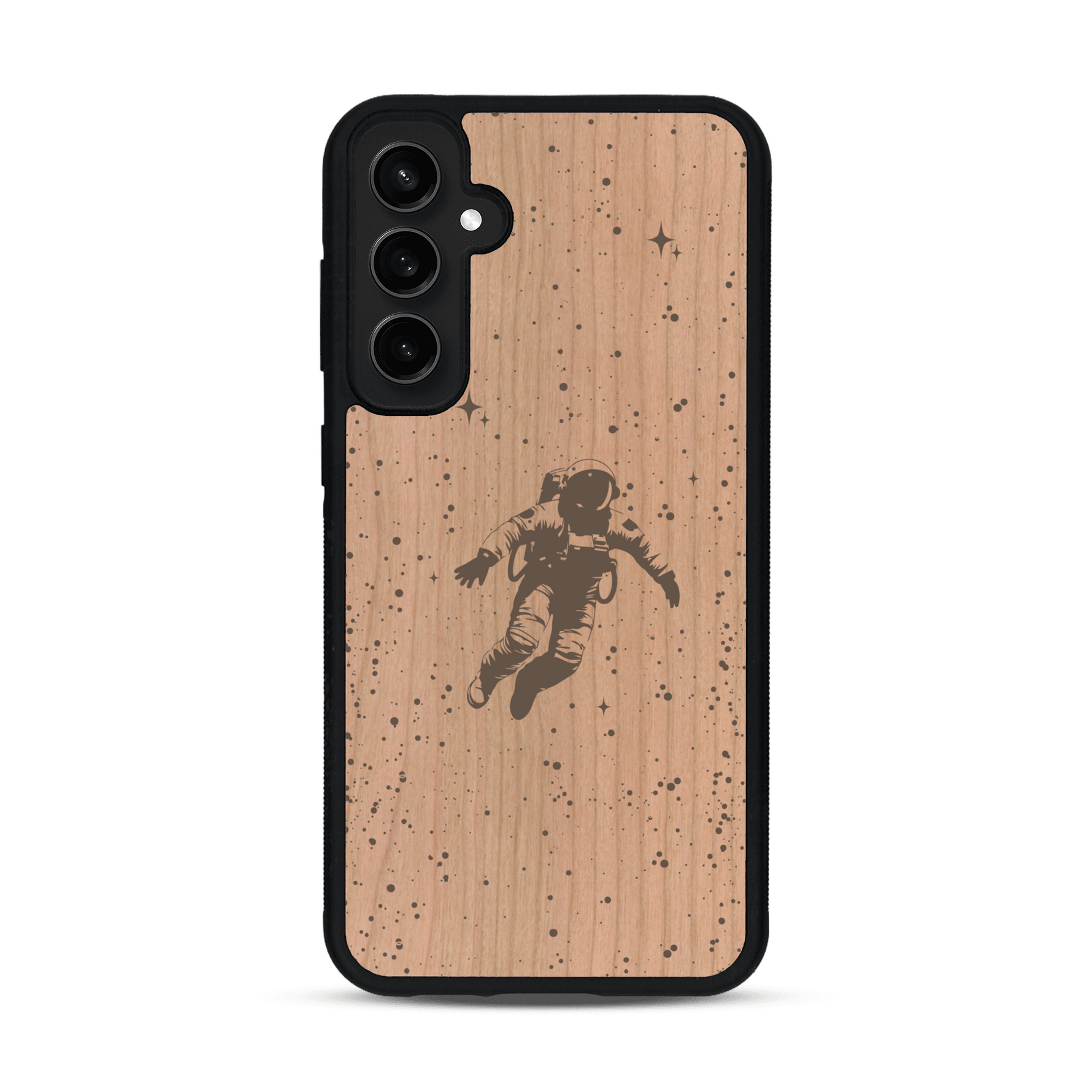 Coque de protection en bois véritable fabriquée en France pour  sur le thème des astronautes