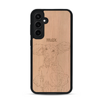Coque de protection en bois véritable fabriquée en France pour  avec gravure personnalisée à partir d'une photo, d'une image, d'un logo, des initials ou d'une phrase