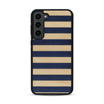 Coque de protection en bois véritable fabriquée en France pour  alliant plusieurs essences de bois pour représenter une marinière