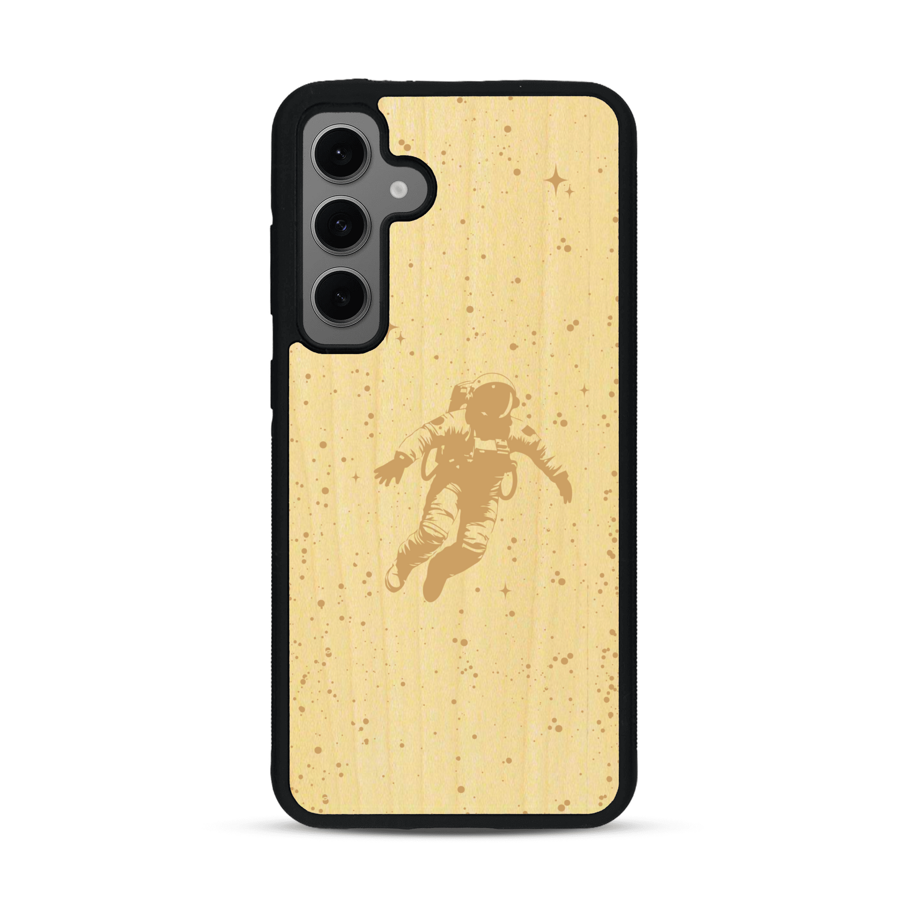 Coque de protection en bois véritable fabriquée en France pour  sur le thème des astronautes