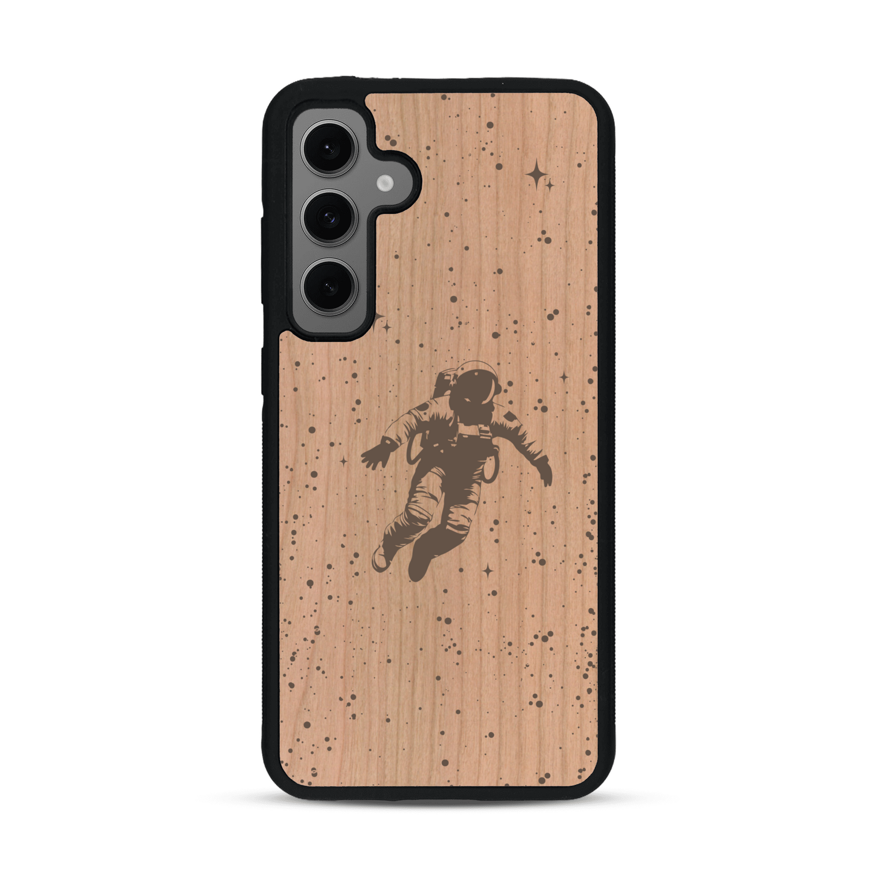 Coque de protection en bois véritable fabriquée en France pour  sur le thème des astronautes