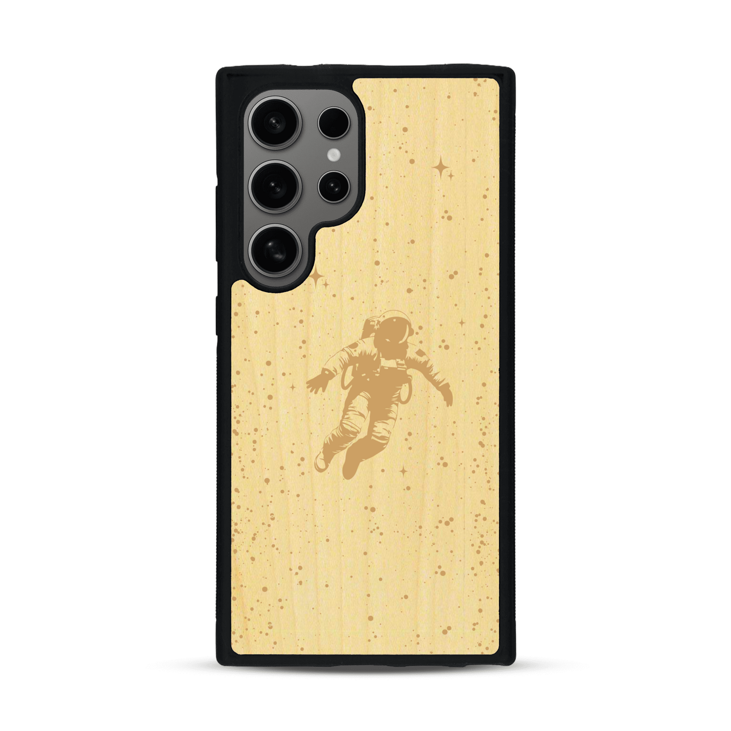 Coque de protection en bois véritable fabriquée en France pour  sur le thème des astronautes