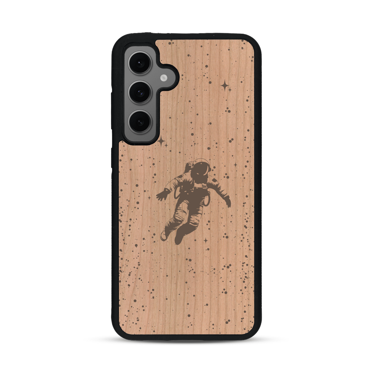 Coque de protection en bois véritable fabriquée en France pour  sur le thème des astronautes