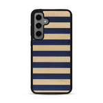 Coque de protection en bois véritable fabriquée en France pour  alliant plusieurs essences de bois pour représenter une marinière