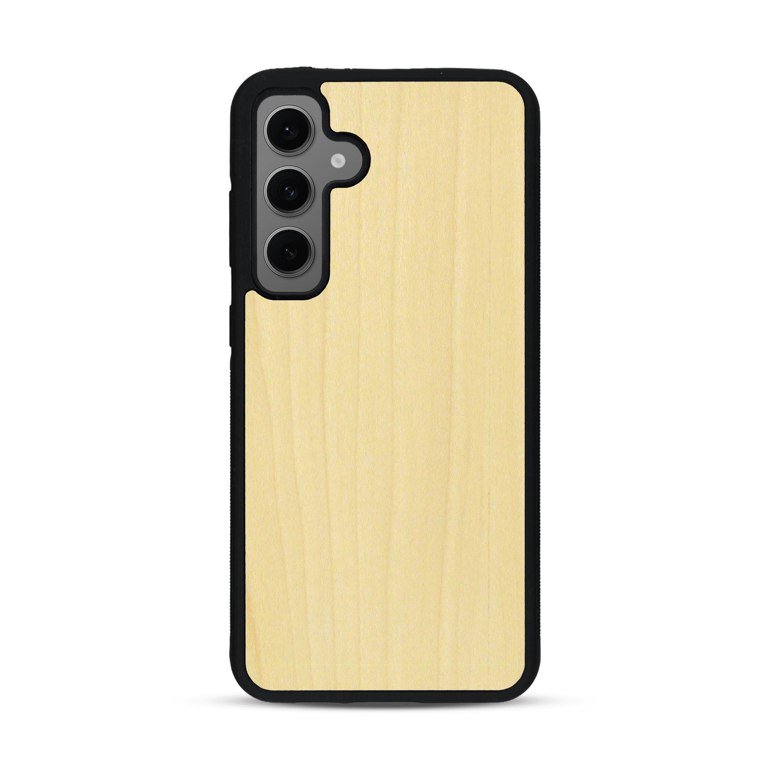 Coque de protection en bois véritable fabriquée en France pour  sans gravure avec un design minimaliste et moderne
