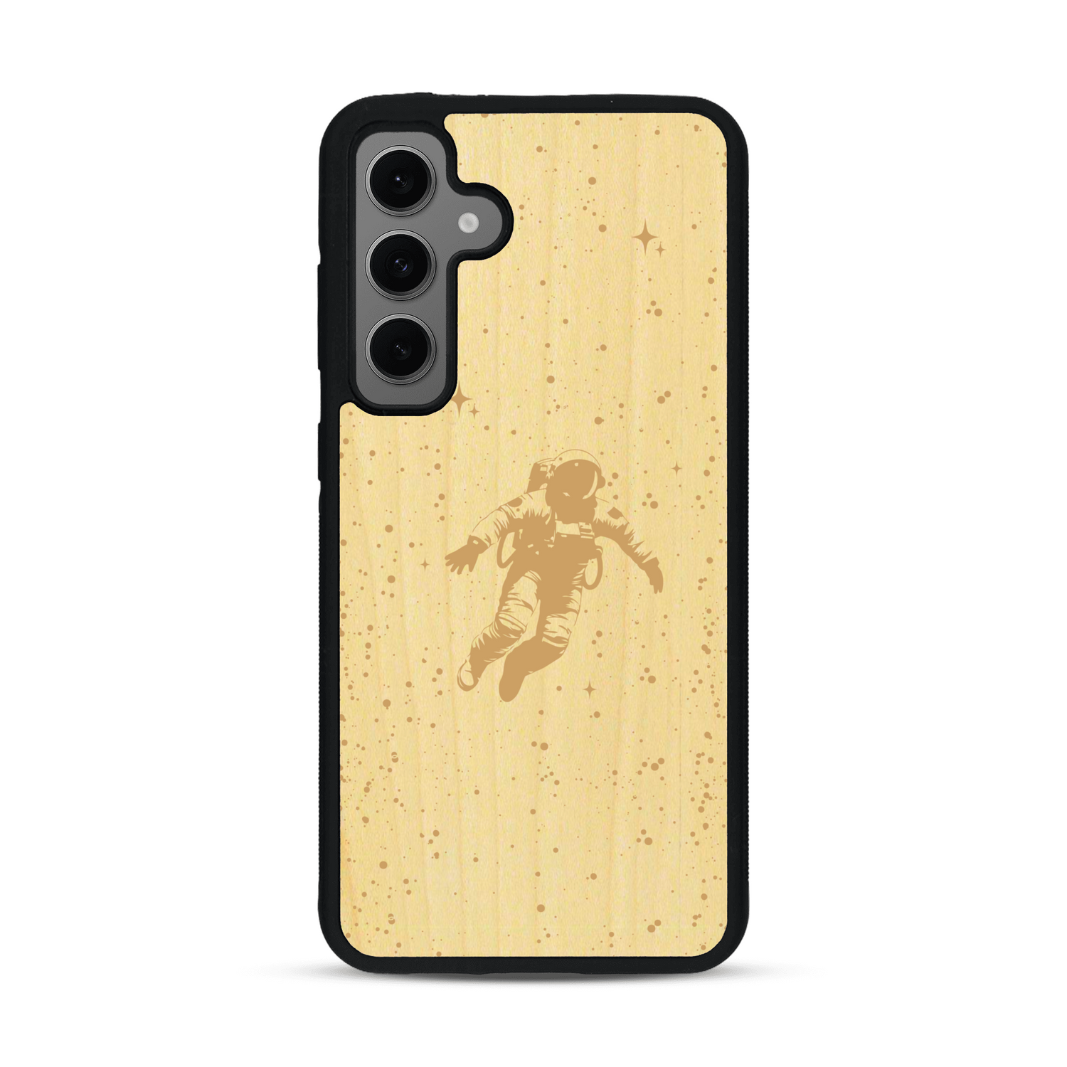 Coque de protection en bois véritable fabriquée en France pour  sur le thème des astronautes