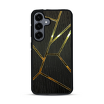 Coque de protection en bois véritable fabriquée en France pour  alliant plusieurs essences de bois pour représenter des fragments design
