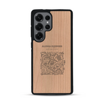 Coque de protection en bois véritable fabriquée en France pour  sur le thème de la plage, de l'été et vanlife.