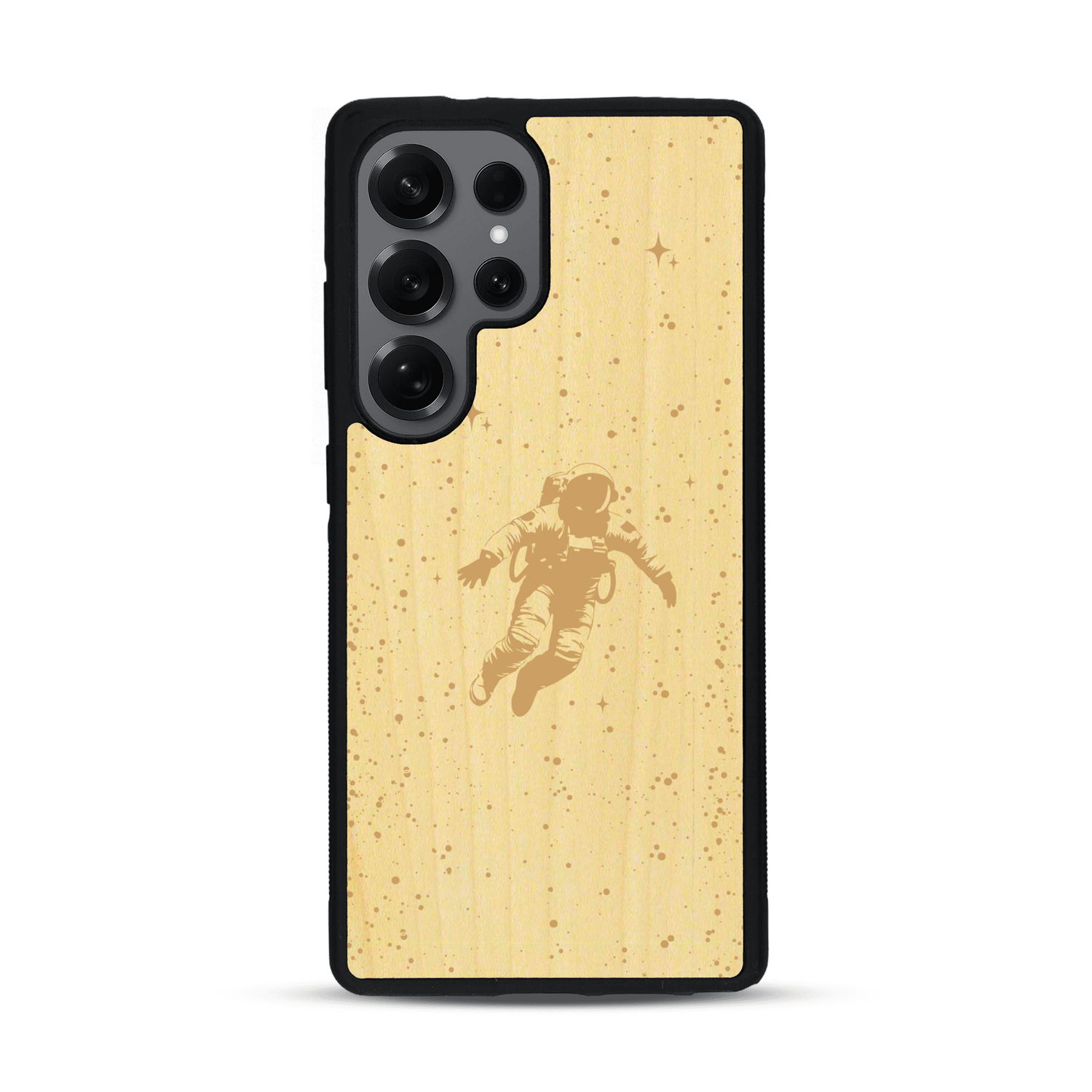 Coque de protection en bois véritable fabriquée en France pour  sur le thème des astronautes