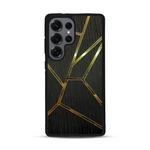 Coque de protection en bois véritable fabriquée en France pour  alliant plusieurs essences de bois pour représenter des fragments design