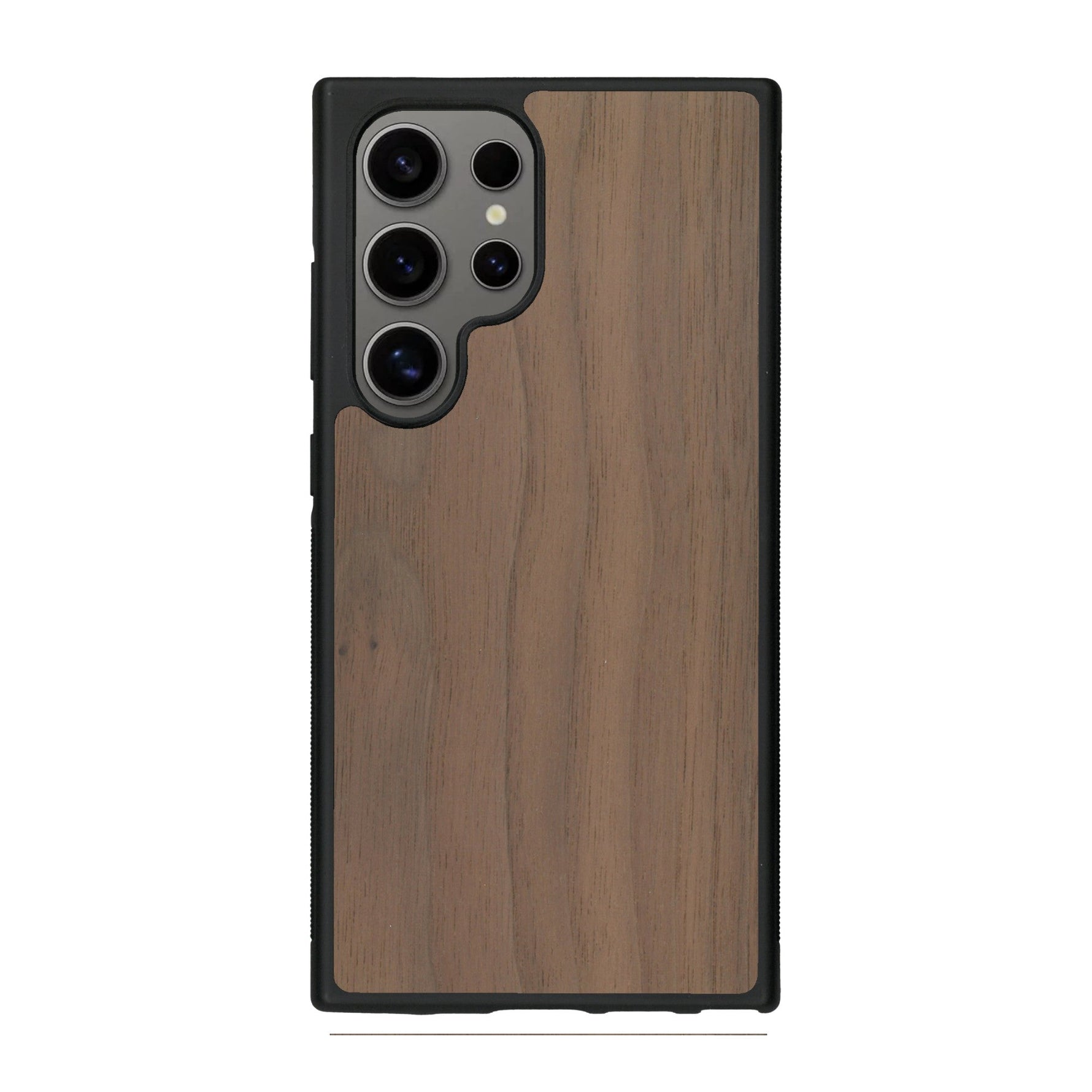 Coque de protection en bois véritable fabriquée en France pour Samsung S25 Ultra sans gravure avec un design minimaliste et moderne