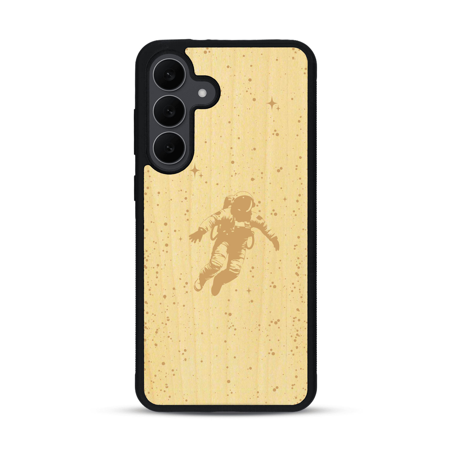 Coque de protection en bois véritable fabriquée en France pour  sur le thème des astronautes