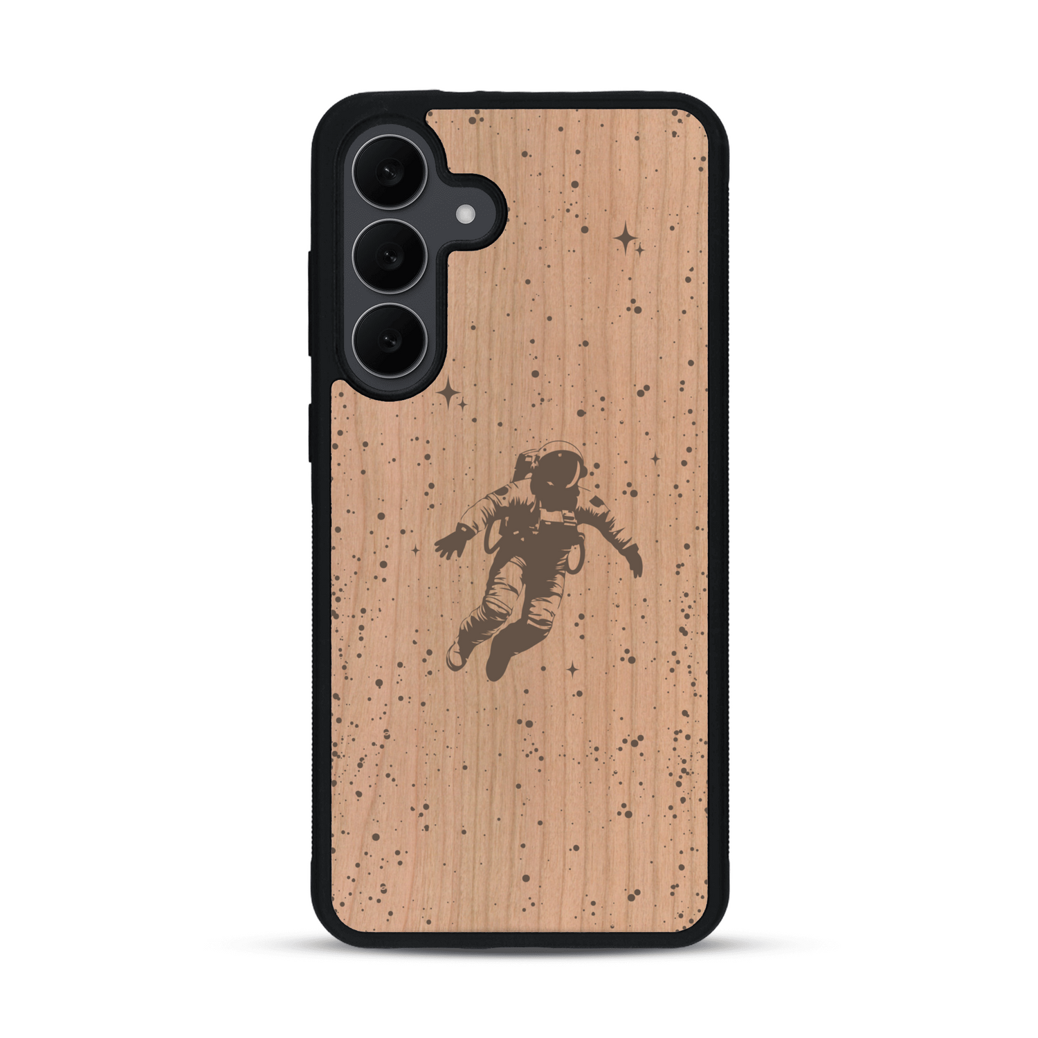 Coque de protection en bois véritable fabriquée en France pour  sur le thème des astronautes