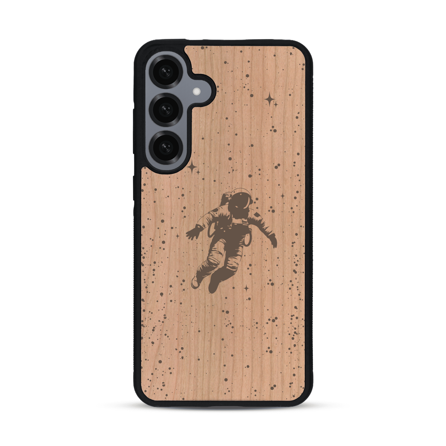Coque de protection en bois véritable fabriquée en France pour  sur le thème des astronautes