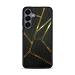 Coque de protection en bois véritable fabriquée en France pour  alliant plusieurs essences de bois pour représenter des fragments design