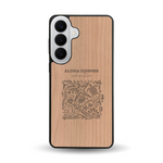 Coque de protection en bois véritable fabriquée en France pour  sur le thème de la plage, de l'été et vanlife.