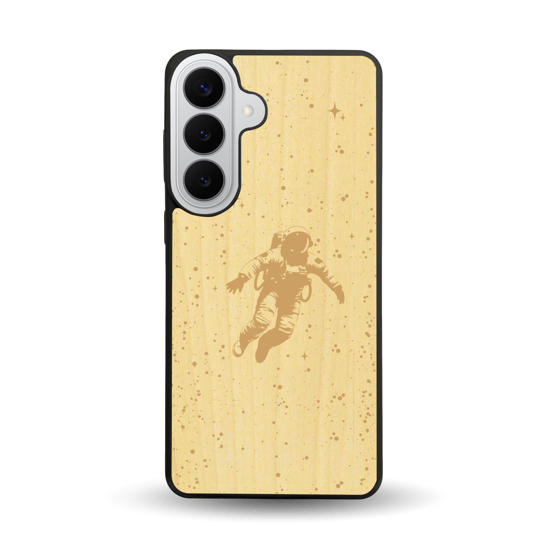 Coque de protection en bois véritable fabriquée en France pour  sur le thème des astronautes