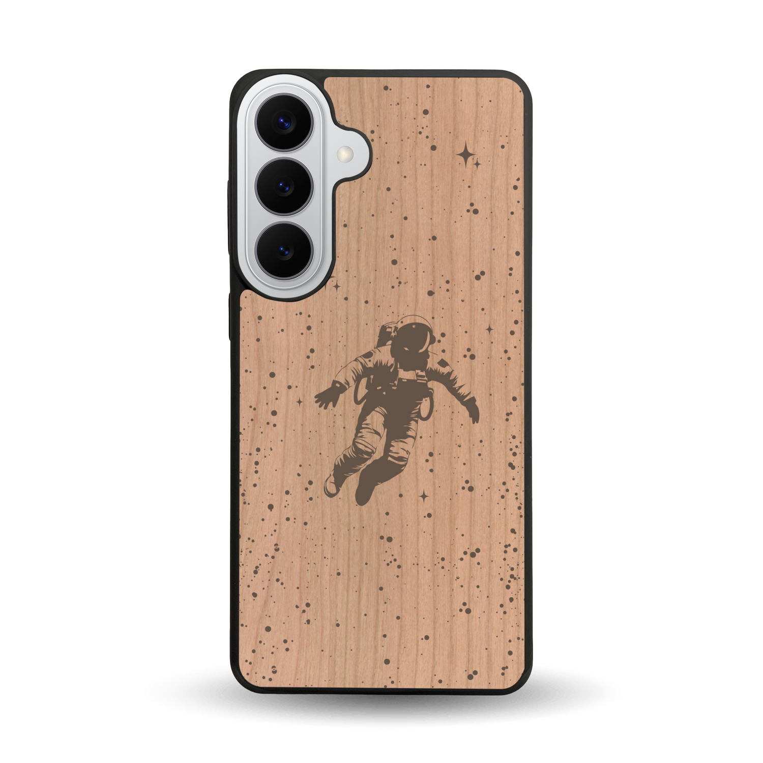 Coque de protection en bois véritable fabriquée en France pour  sur le thème des astronautes