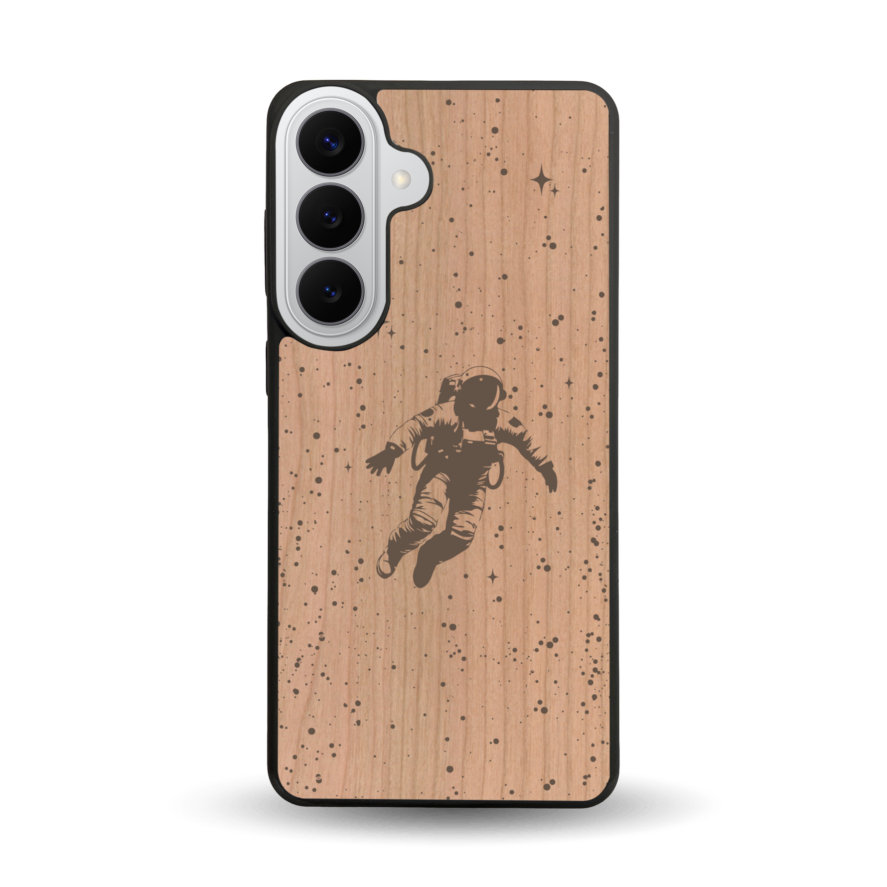 Coque de protection en bois véritable fabriquée en France pour  sur le thème des astronautes