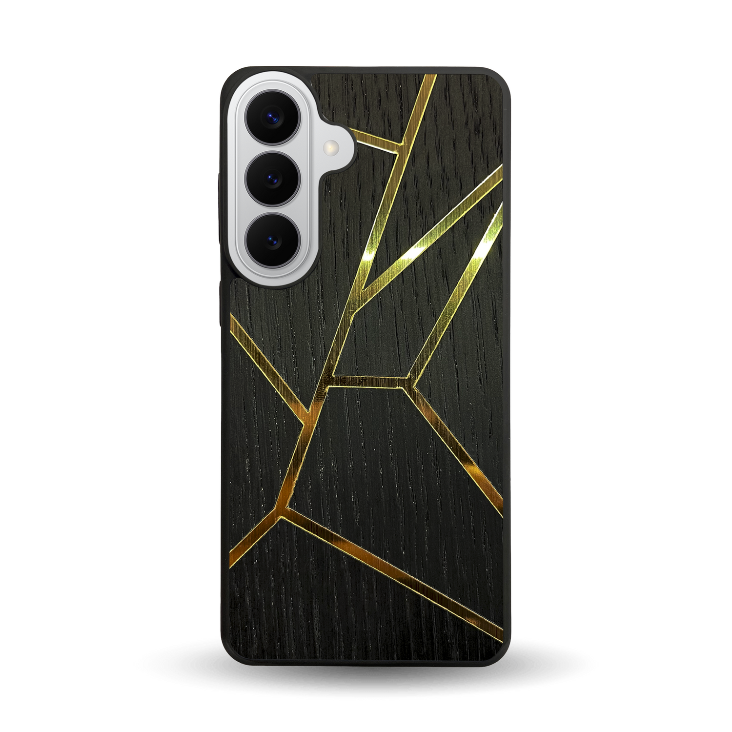 Coque de protection en bois véritable fabriquée en France pour  alliant plusieurs essences de bois pour représenter des fragments design