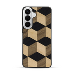 Coque de protection en bois véritable fabriquée en France pour  alliant plusieurs essences de bois pour représenter un classique intemporel de la marqueterie